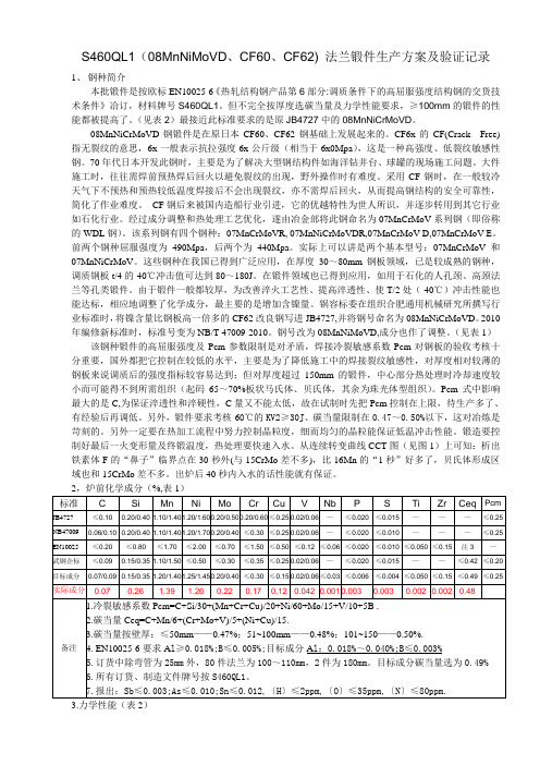 08MnNiMoVD(S460QL1)制造方案和验证