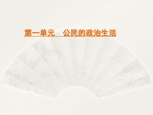 2019-2020学年人教版高中政治必修二练测课件:第1单元 第1课 第3框 政治生活:自觉参与(共38页PPT)