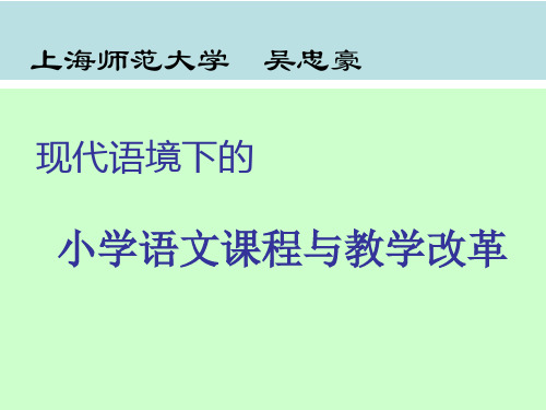 916吴忠豪小学语文课程与教学改革