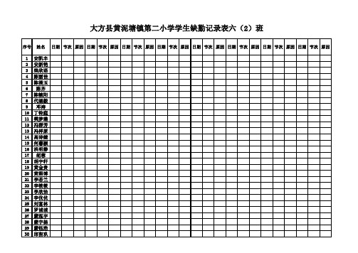 学生缺勤记录登记表等 (1)