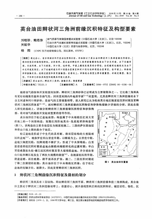 英台油田辫状河三角洲前缘沉积特征及构型要素