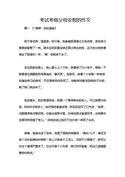 考试考砸父母安慰的作文