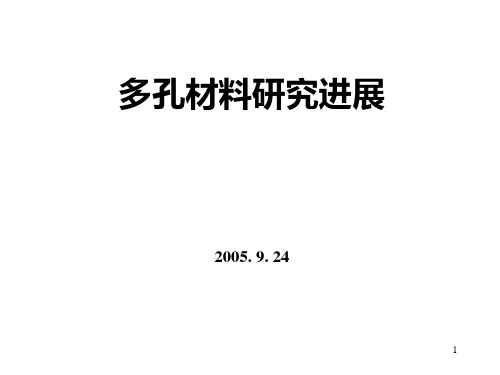 多孔材料研究进展PPT课件