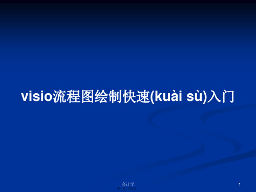 visio流程图绘制快速入门学习教案