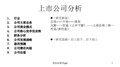 上市公司分析ppt课件