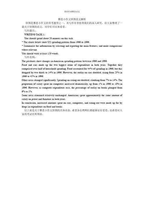 雅思小作文饼图范文解析