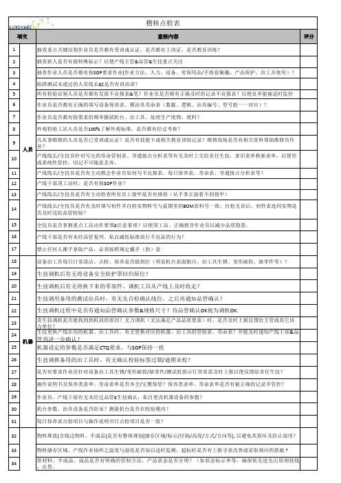 管理-现场5S及check list