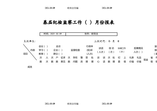 纪检监察工作台账(32)之欧阳法创编