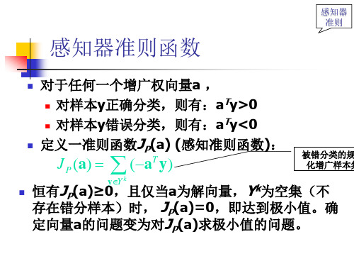 感知器准则函数