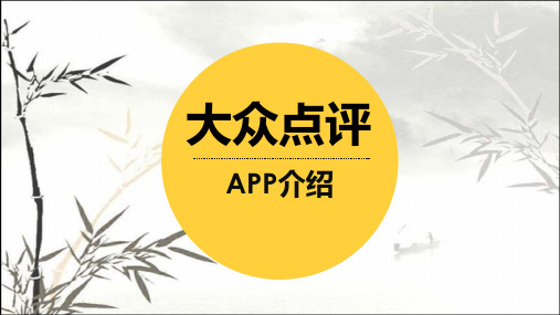 大众点评APP介绍 PPT