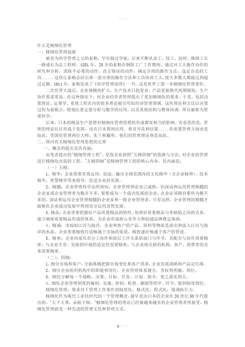 什么是精细化