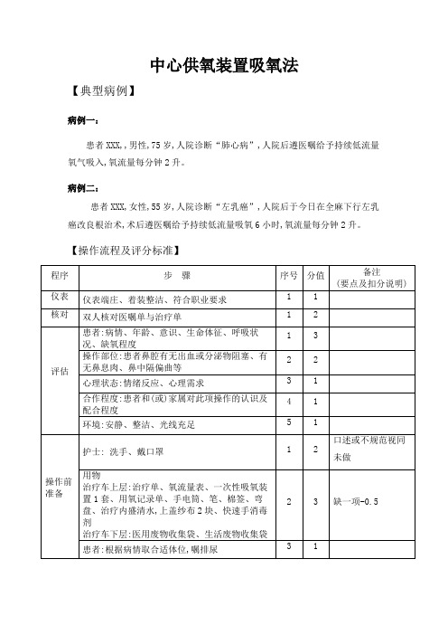 中心供氧装置吸氧法(2018.3.19)