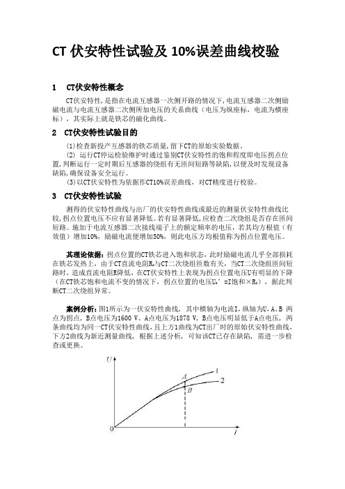 电力系统：CT伏安特性试验及10%误差曲线校验