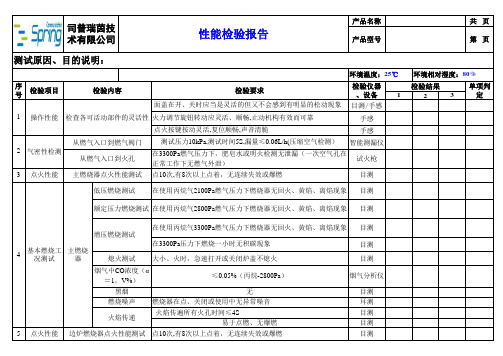 检验报告范文(Prototype Test Report)