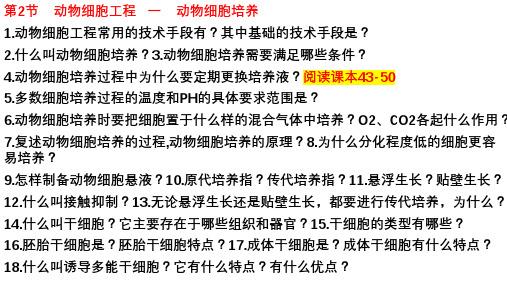 2.2动物细胞工程课件-高二下学期生物人教版(2019)选择性必修3