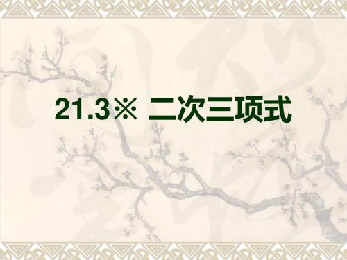 21.3.5求根公式法-二次三项式