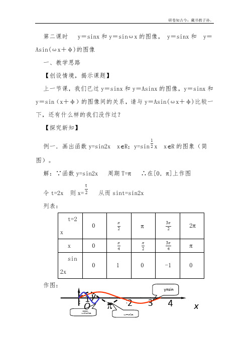 陕西省西安市育才中学高中数学必修4第一章函数的图像教案2