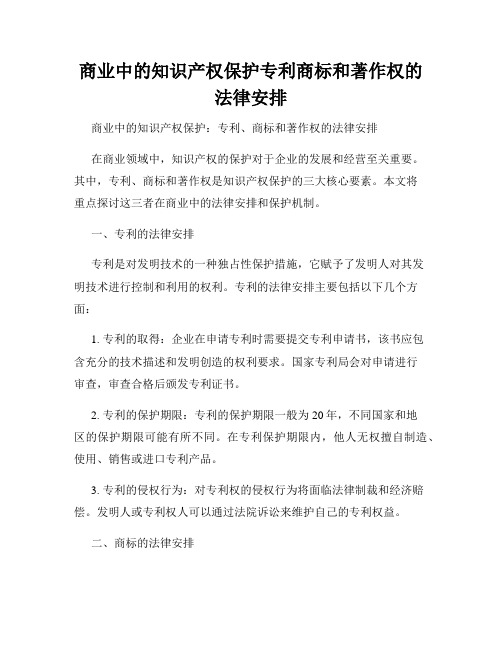 商业中的知识产权保护专利商标和著作权的法律安排