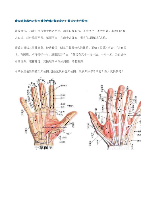 董氏针灸彩色穴位图收集