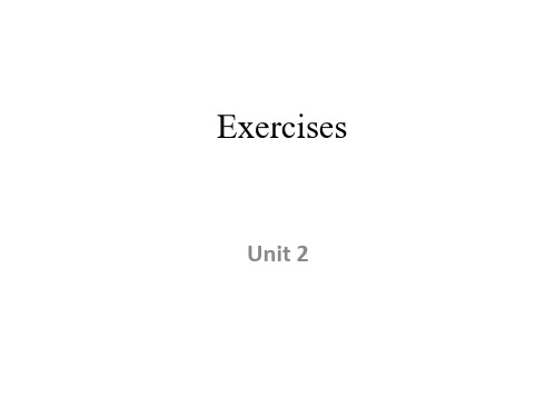 2-2 Exercises