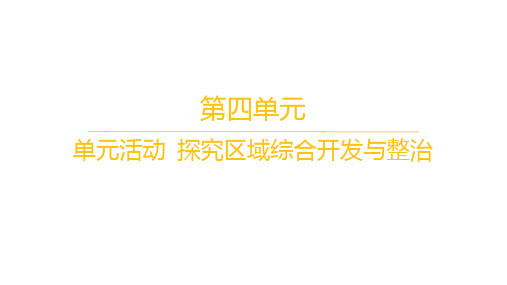 鲁教版高中地理选择性必修2区域发展 分层作业 第四单元 第四单元单元活动 探究区域综合开发与整治