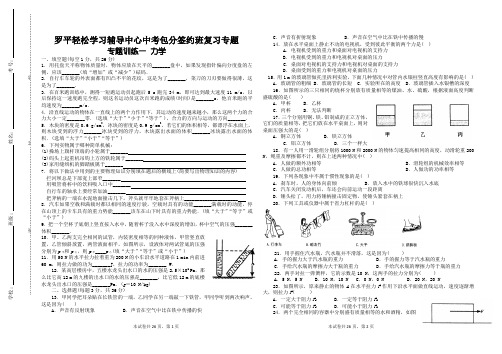 2013年中考物理复习专题