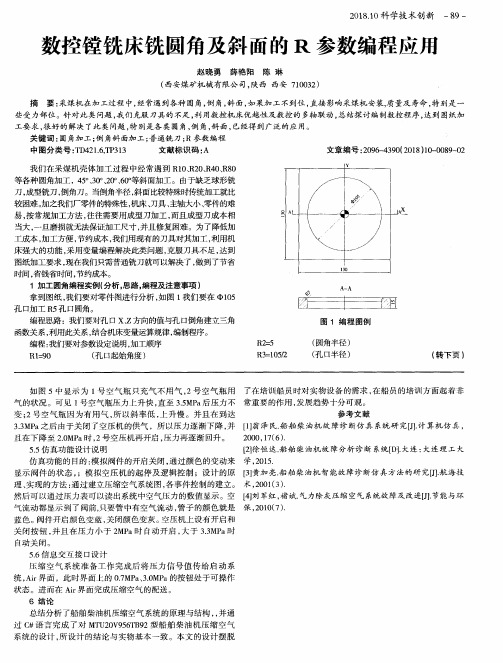 数控镗铣床铣圆角及斜面的R参数编程应用