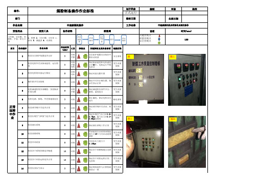 煤粉制备工操作标准书