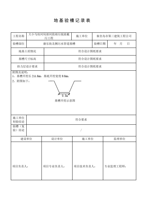 wushui地基验槽记录表