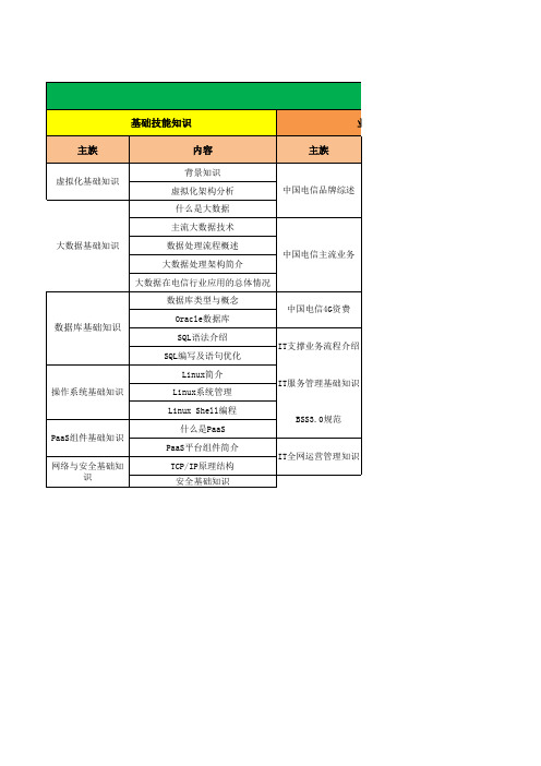 IT运营维护任职能力模型