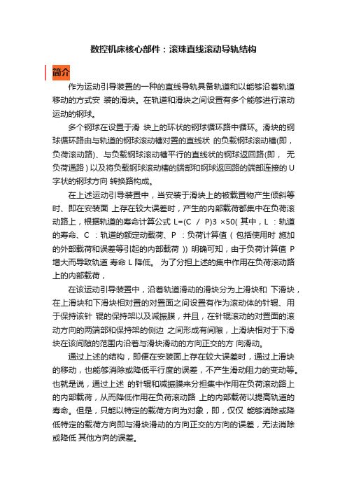 数控机床核心部件：滚珠直线滚动导轨结构