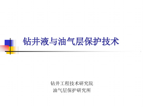 钻井液与油气层保护技术