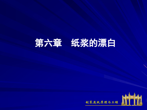 制浆造纸工程原理课程 第六章 纸浆的漂白