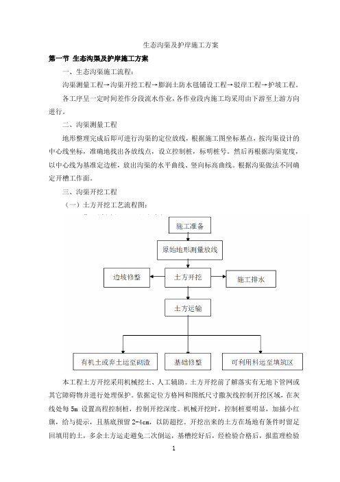 生态沟渠及护岸施工方案(防水毯方案)【整编】