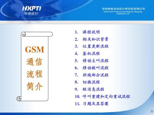 GSM通信流程简介