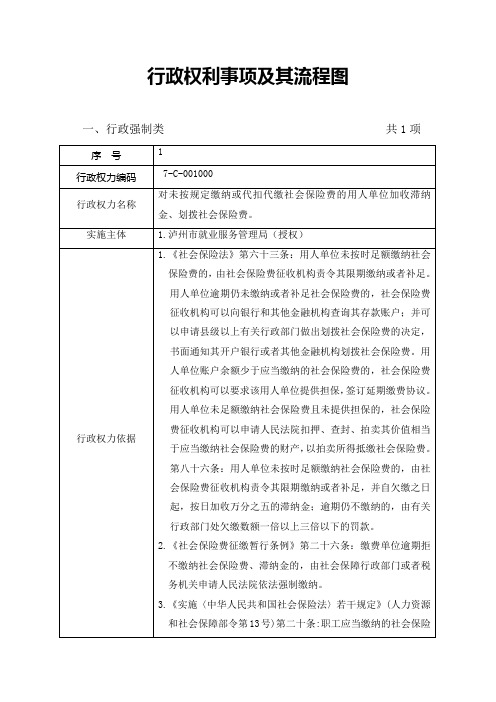 行政权利事项及其流程图