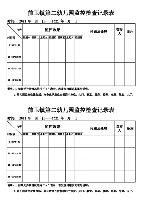 监控检查记录