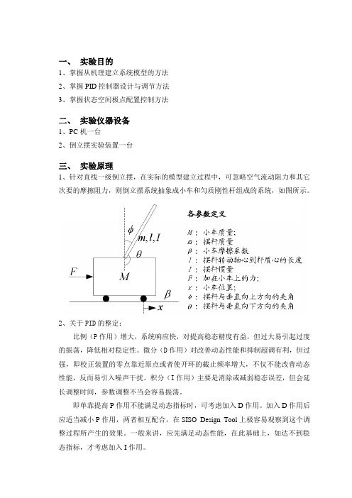 倒立摆实验报告