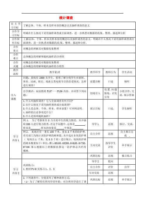 人教初中数学七下《统计调查(第2课时)》教学设计《