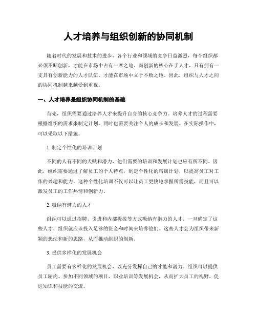 人才培养与组织创新的协同机制