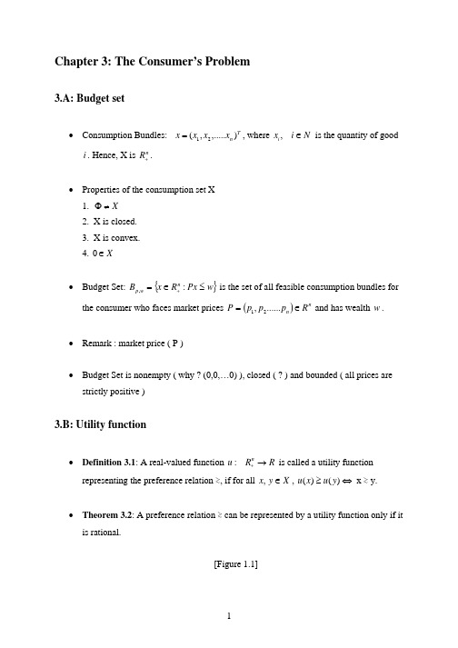 Chapter 3The Consumer’s Problem(高级微观经济学-上海财经大学,沈凌)