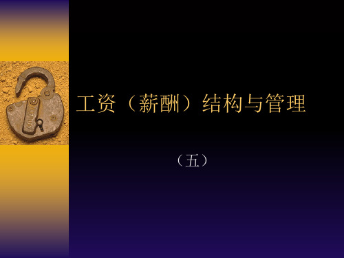 某公司工资(薪酬)结构与管理(ppt 42页)