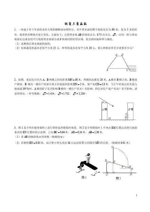 锐角三角函数的应用