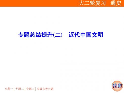 2019届二轮复习：专题总结提升(二) 近代中国文明【课件】(59张)