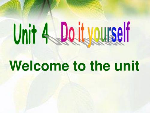 牛津译林版八年级英语上册：Unit4  welcome to the unit