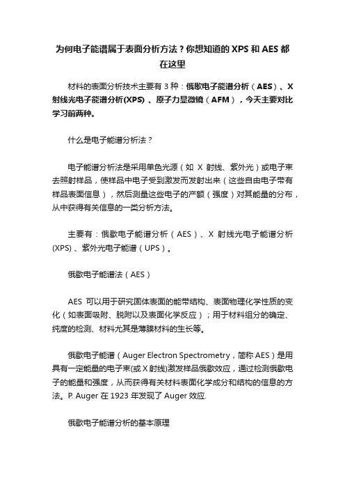 为何电子能谱属于表面分析方法？你想知道的XPS和AES都在这里