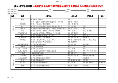 3---新人婚礼当天流程