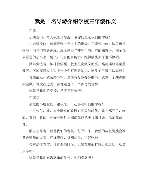 我是一名导游介绍学校三年级作文