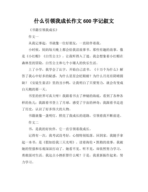 什么引领我成长作文600字记叙文