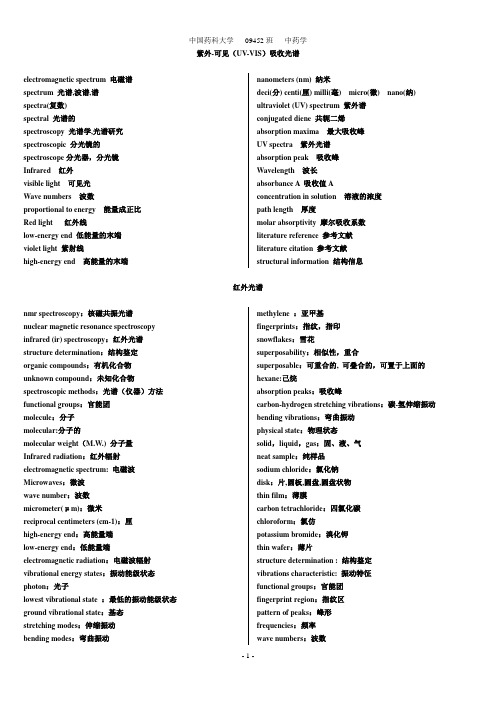 专业英语--天然药化方面